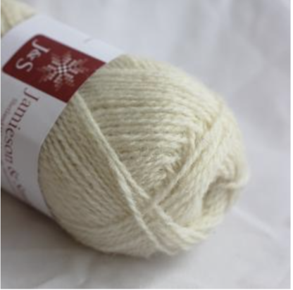 1A Natural White 2 ply Jumper Weight