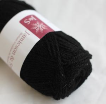 77 Dyed Black 2 ply Jumper Weight