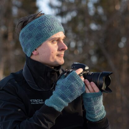 Vevstrikk pannebånd og pulsvarmere - Bilde 4