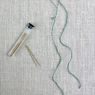 Kanavanål nr 26 butt 25 stk hylster (broderinåler gullbelagt)