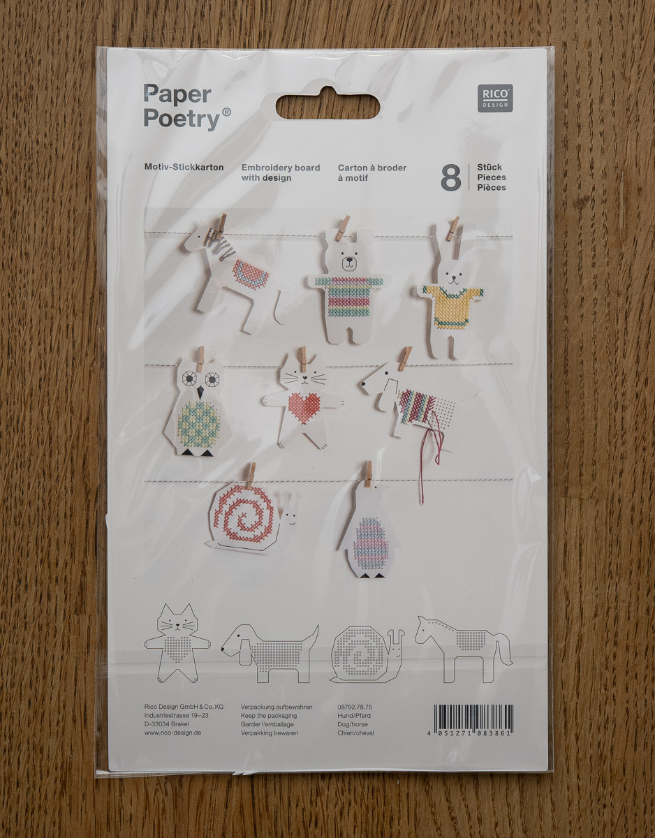 Paper Poetry - broderi for barn - bjørn, kanin, pingvin og ugle - Bilde 5