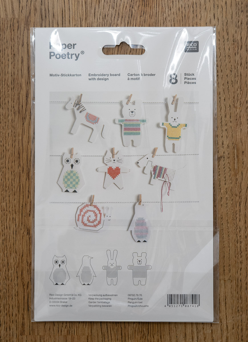 Paper Poetry - broderi for barn - katt, hund, hest og snegle - Bilde 4