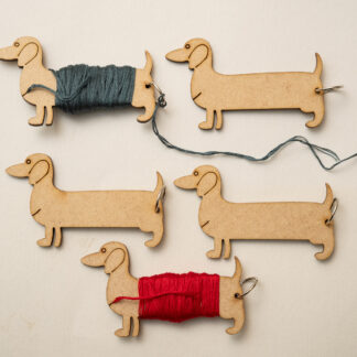 Garnvinsler - løse Dachshunder, 5 i pakken