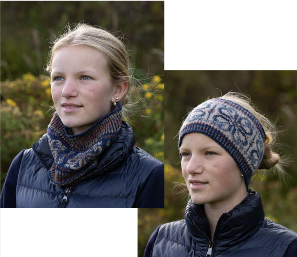 Burra løs hals og pannebånd i Fair Isle